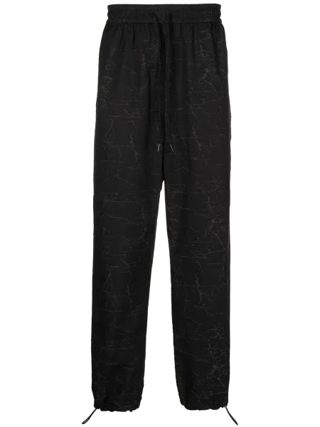 Pantaloni Ports V cu imagine negru