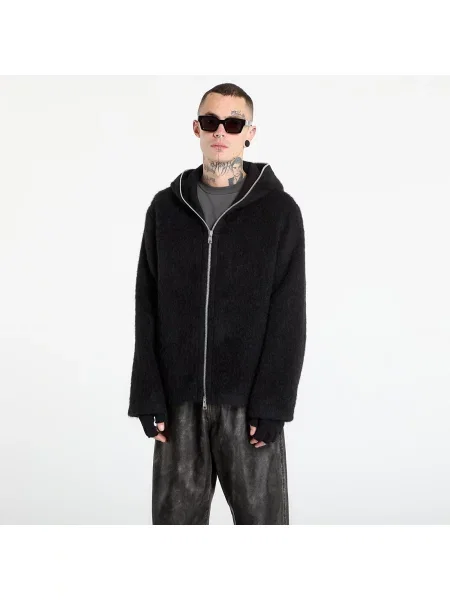 Вълнен суичър с качулка Our Legacy с качулка черно
