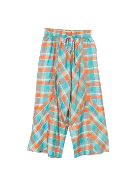 Pantaloni Penultimate în carouri albastru