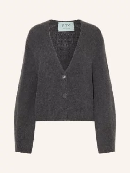 Ftc Cashmere Kardigan Z Kaszmiru grau