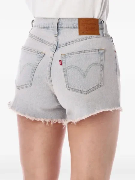 Udo szerokie szorty jeansowe Levi's z przetarciami niebieskie