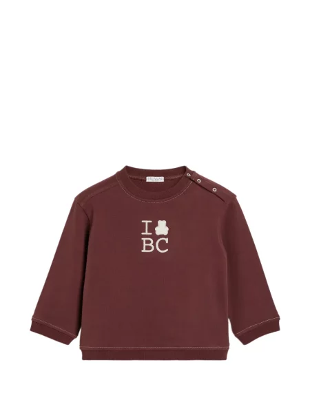 Gyerek melegítő felső Brunello Cucinelli piros