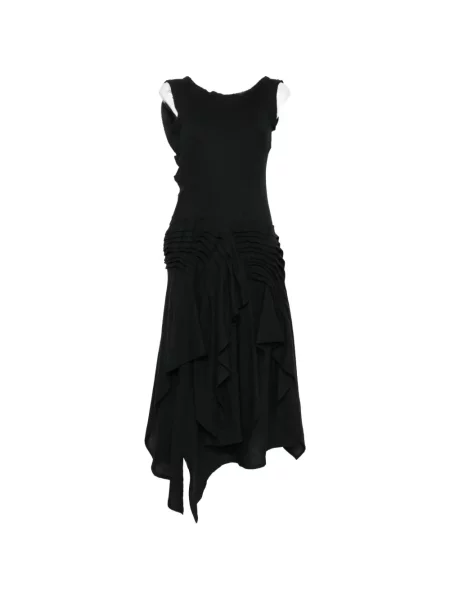 Rochie Yohji Yamamoto cu volane asimetrică negru