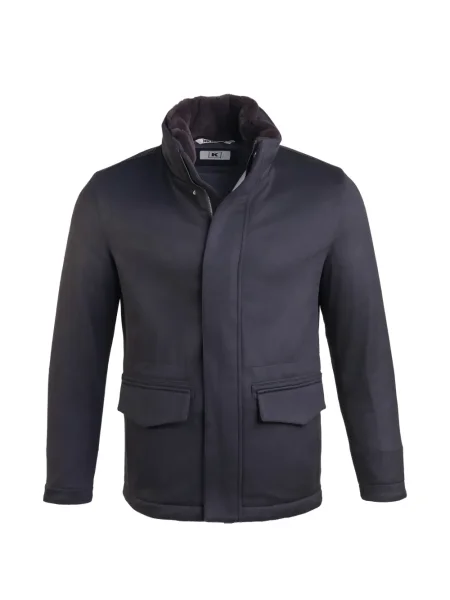 Palton Kiton din cașmir albastru