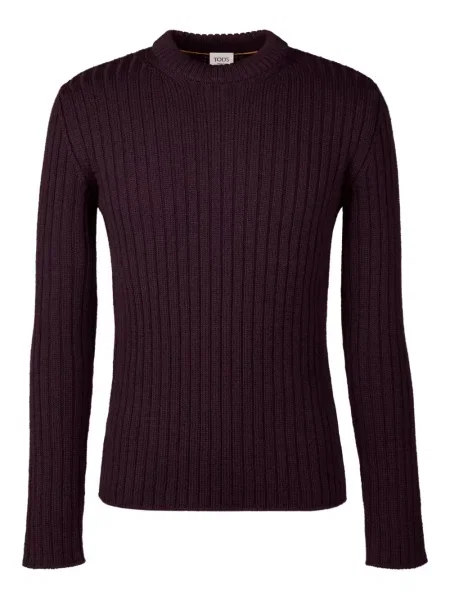 Pulover Tod's cu decolteu rotund roșu