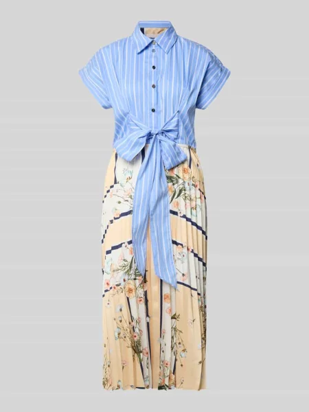 Sukienka midi o kroju regular fit z ozdobną kokardą Liu Jo White