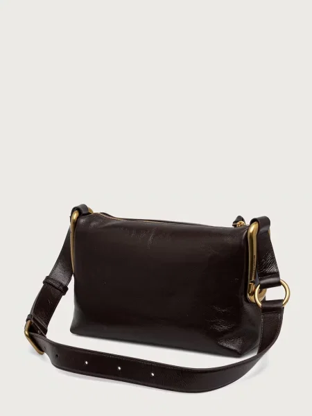 MARC JACOBS torebka crossbody skórzana MEDIUM SHOULDER brązowa