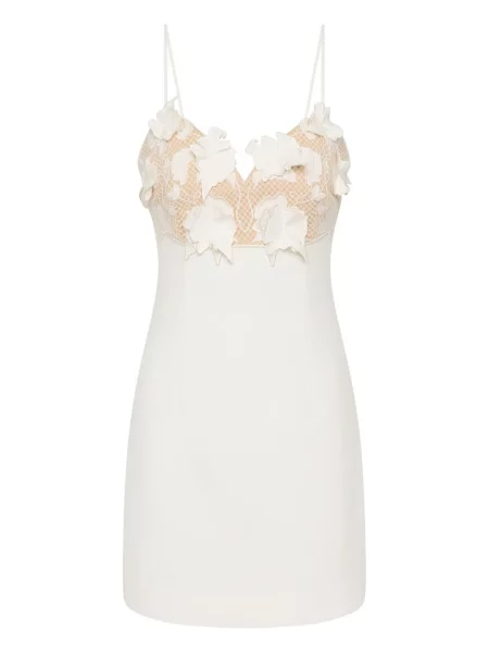 Rochie mini Rebecca Vallance cu model floral din dantelă de costum alb