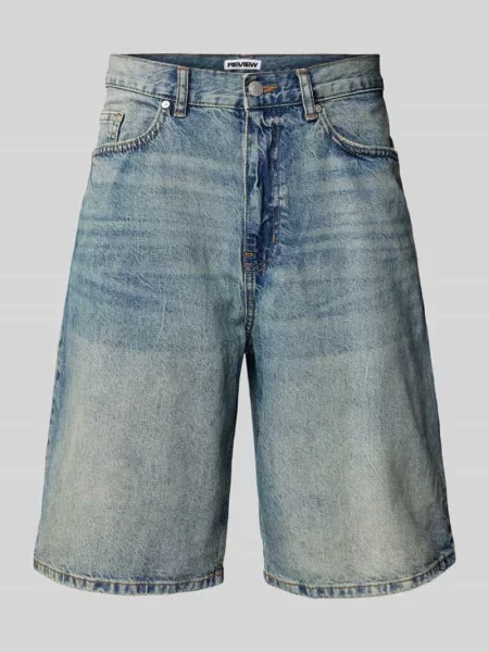 Szorty jeansowe o kroju baggy fit z 5 Review niebieskie