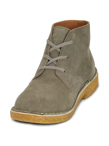 Pantofi Selected din piele de căprioară gri