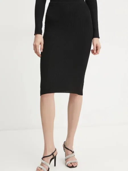 Guess spódnica KATELYN midi ołówkowa czarny