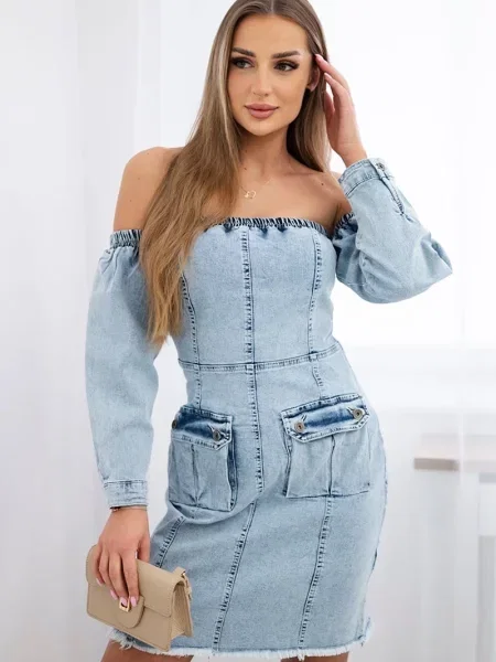 Sukienka jeansowa Kesi szara