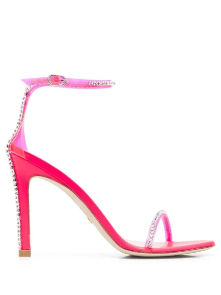 Sandale Stuart Weitzman de cristal roz