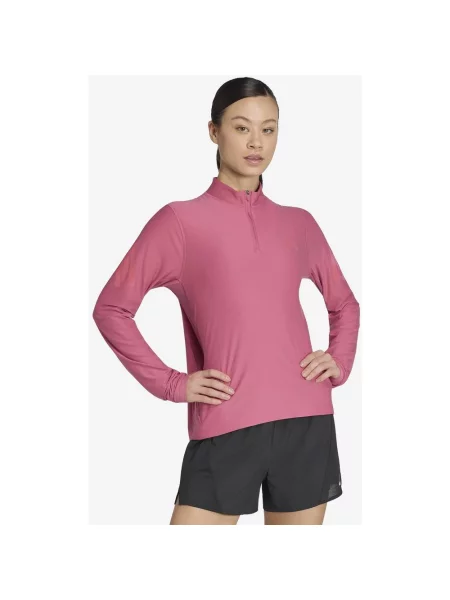 Bluza adidas Running Iconic Climacool Half Zip perłowa XS różowa