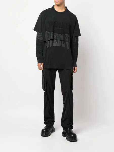 Siuvinėtas ilgas marškinėliai Givenchy juoda