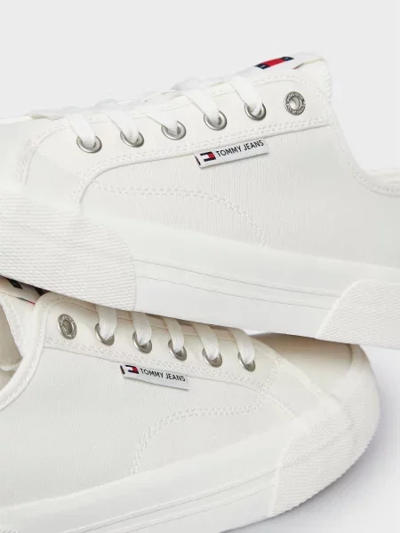 Кружевные кеды Tommy Jeans на шнуровке белые