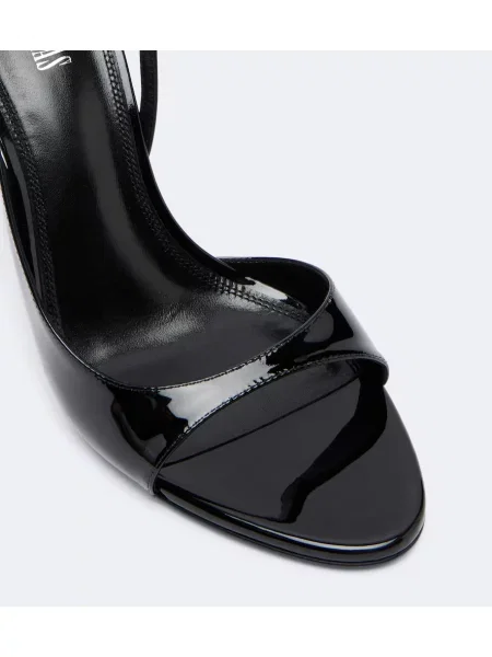 Sandale Paris Texas din piele de lac slingback negru