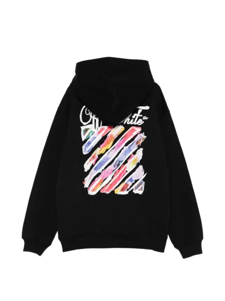 Hanorac cu glugă copii Off-white alb