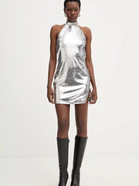 Сукня Haveone mini облягаюча срібний