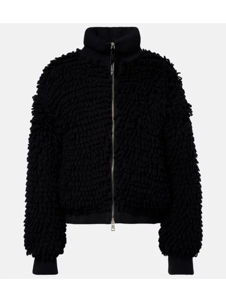 Kurtka puchowa Moncler Genius wełniana czarna