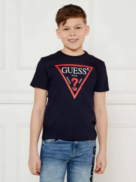 Guess Póló Kék Regular Fit fekete
