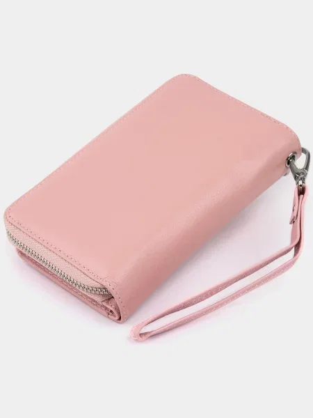 Кожаный кошелек St Leather Accessories розовый