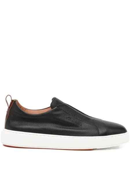 Sneakerși Santoni din piele negru
