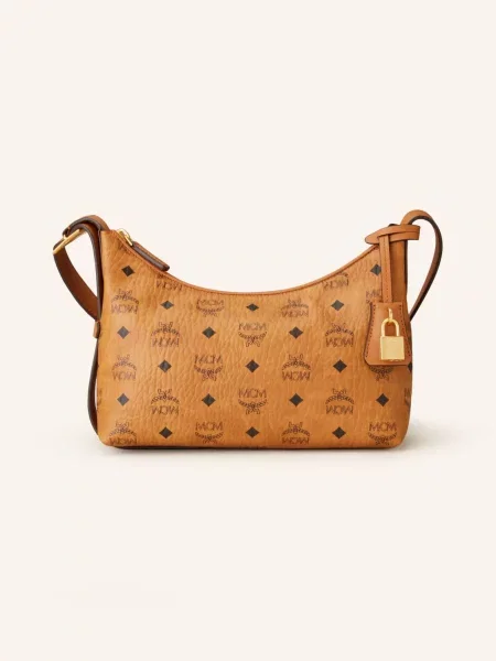 Torebka hobo Mcm zamszowa brązowa