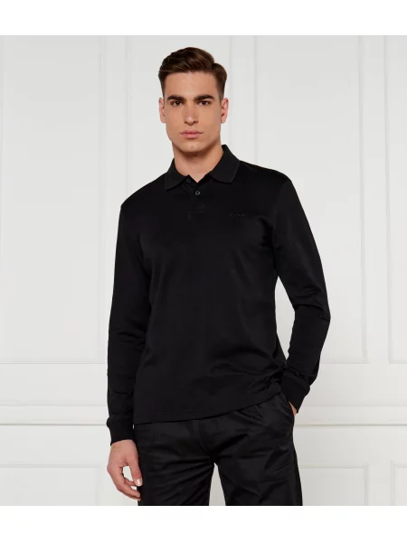 Tricou polo Boss Orange negru