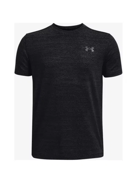 Żakardowy t-shirt z krótkim rękawem Under Armour Tech Vent dzieci XS czarny
