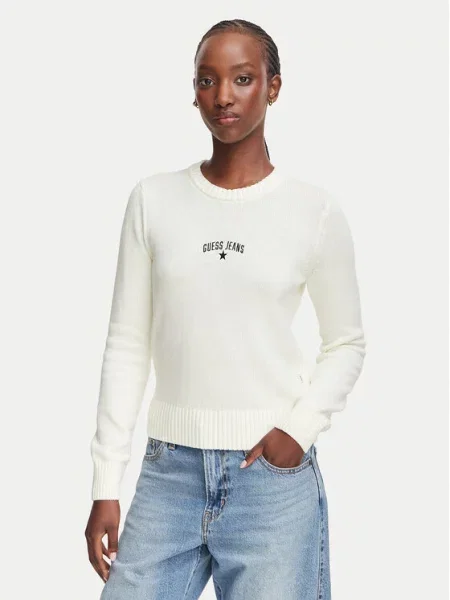 Guess Jeans Pulover Crem bej