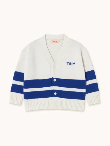 Tinycottons Dětský kardigan STRIPES CARDIGAN béžový