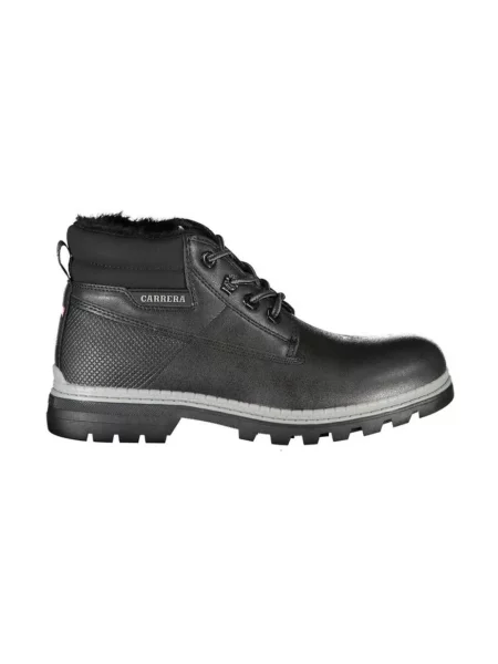 Lniane botki Carrera eleganckie czarne