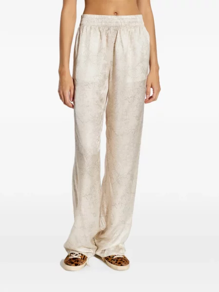 Gėlėtos bėgimas kelnės Golden Goose balta