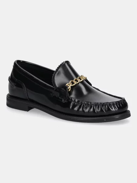 Gant mocasini de piele Gracelyn cu plat negru