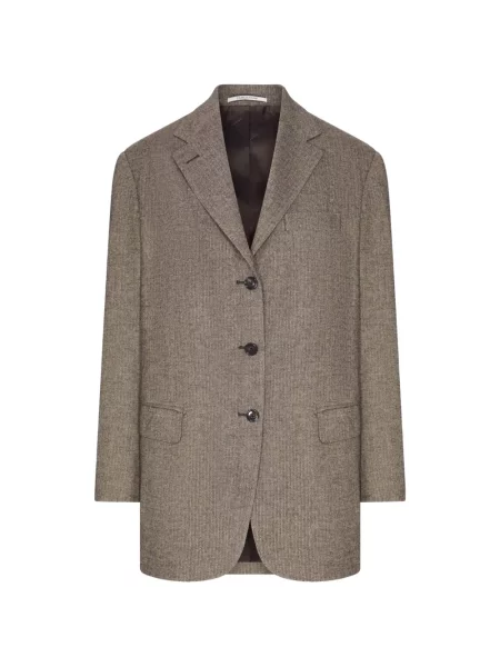 Sacou Tagliatore cu model herringbone maro