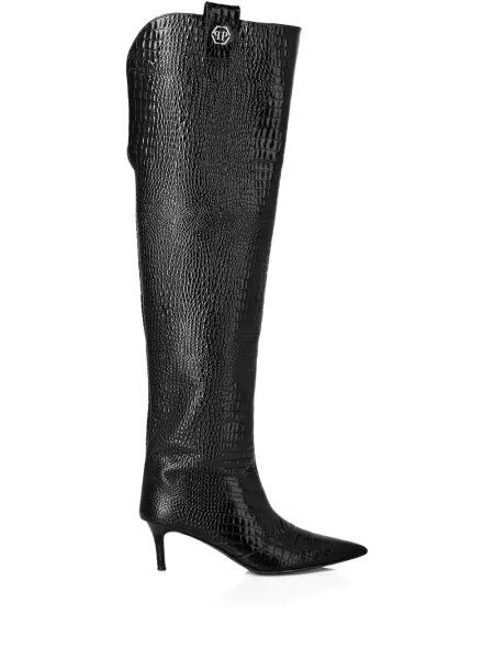 Cizme Philipp Plein din piele negru