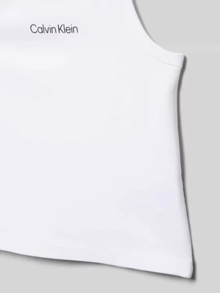 Top dziecięcy Calvin Klein Jeans biały