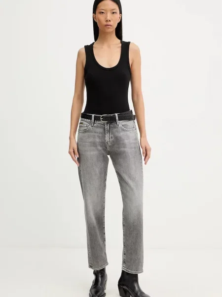 G-Star jeansy high waist szare