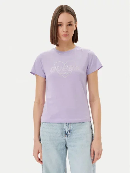 Guess Marškinėliai violetinė