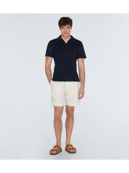 Polo Frescobol Carioca din material terry albastru