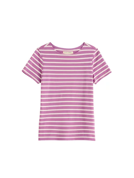 Seasalt Cornwall Tricou Sailor lila alb