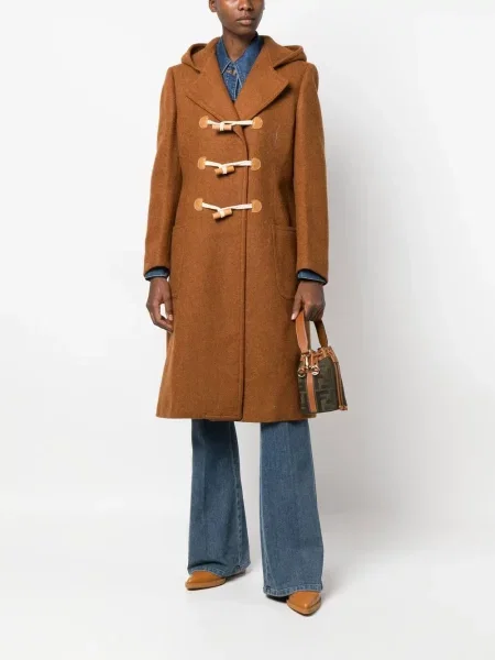 Retro duffle kabát A.n.g.e.l.o. Vintage Cult s kapucí oranžový