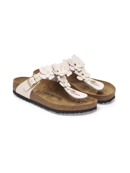 Klapki Birkenstock skórzane różowe