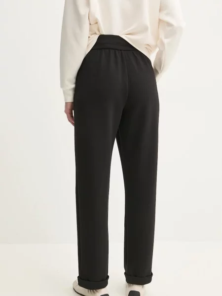 Спортивні штани Armani Exchange прямі висока посадка чорний