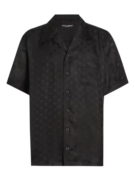 Cămașă Dolce & Gabbana cu imagine tip Hawaii negru