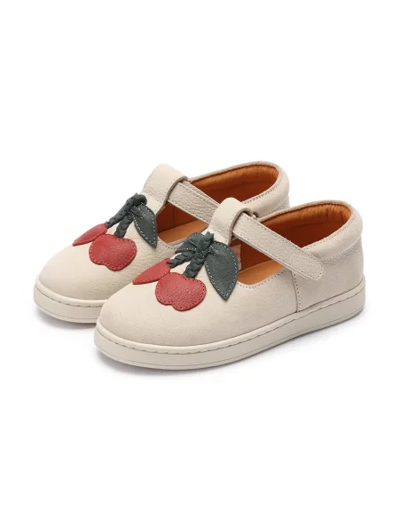 Donsje kožené polobotky Lowy Shoes Cherry béžové