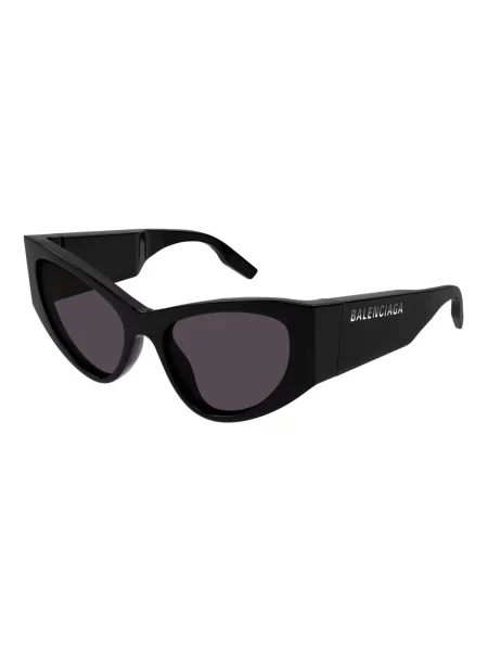 Lniane okulary przeciwsłoneczne Balenciaga czarne