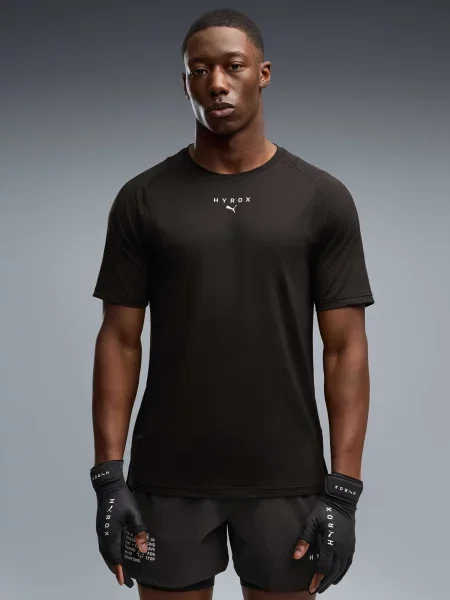 Спортивна футболка PUMA M x Hyrox Pwrmode Tee комбінований верх чорний