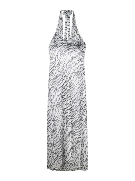 Bershka Obleka črna bela